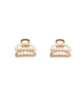 2 mini pinzas para el pelo metalizadas