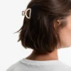2 mini pinzas para el pelo metalizadas