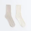 2 pares de calcetines clásicos acanalados