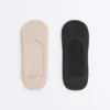 2 pares de calcetines invisibles de microfibra de corte medio 2 pares de calcetines invisibles de microfibra de corte medio