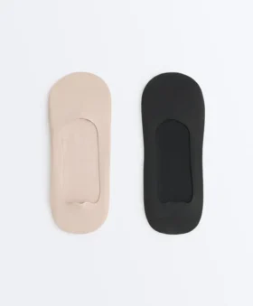 2 pares de calcetines invisibles de microfibra de corte medio