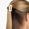 2 pinzas para el pelo cuadradas con ribete