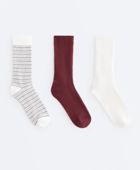 3 pares de calcetines clásicos de mezcla de algodón