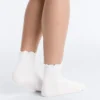 3 pares de calcetines cortos de mezcla de algodón con borde rizado 3 pares de calcetines cortos de mezcla de algodón con borde rizado