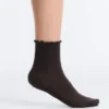 3 pares de calcetines cortos de mezcla de algodón con borde rizado 3 pares de calcetines cortos de mezcla de algodón con borde rizado
