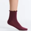 3 pares de calcetines cortos de mezcla de algodón con borde rizado 3 pares de calcetines cortos de mezcla de algodón con borde rizado
