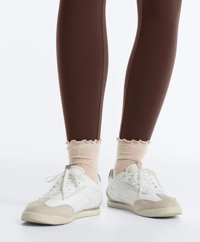 3 pares de calcetines cortos de mezcla de algodón con borde rizado 3 pares de calcetines cortos de mezcla de algodón con borde rizado