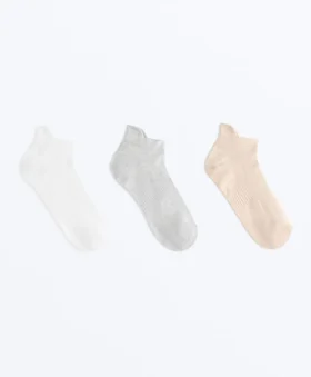 3 pares de calcetines de mezcla de poliamida para zapatillas con lengüeta en el talón