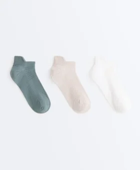 3 pares de calcetines de mezcla de poliamida para zapatillas con lengüeta en el talón