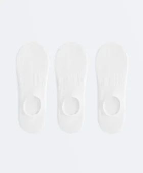 3 pares de calcetines invisibles deportivos de corte alto de mezcla de algodón