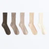 5 pares de calcetines clásicos con algodón 5 pares de calcetines clásicos con algodón