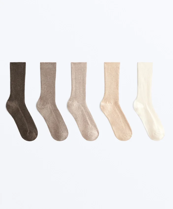 5 pares de calcetines clásicos con algodón 5 pares de calcetines clásicos con algodón