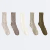 5 pares de calcetines clásicos de mezcla de algodón 5 pares de calcetines clásicos de mezcla de algodón