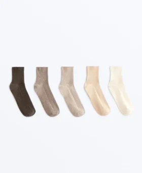 5 pares de calcetines de media caña con algodón