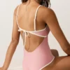 Bañador bandeau con ribete en contraste Bañador bandeau con ribete en contraste