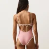 Bañador bandeau con ribete en contraste Bañador bandeau con ribete en contraste