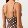 Bañador bandeau de piqué con lunares Bañador bandeau de piqué con lunares