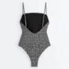 Bañador bandeau de smock a cuadros Bañador bandeau de smock a cuadros