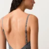Bañador bandeau de smock a cuadros Bañador bandeau de smock a cuadros