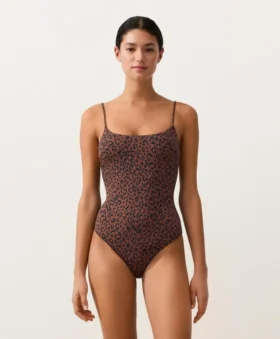 Bañador con estampado de leopardo