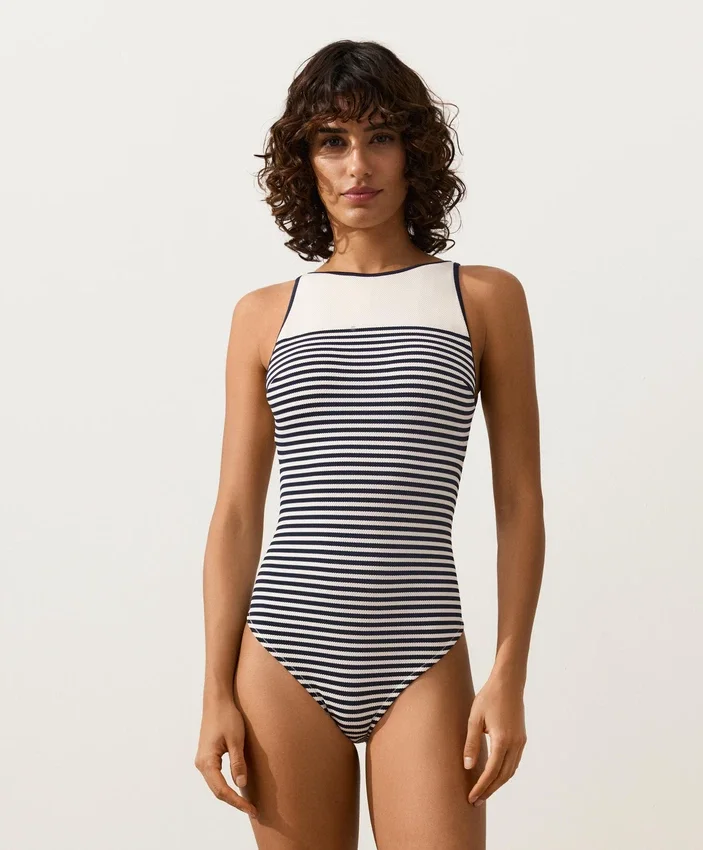 Bañador halter a rayas Bañador halter a rayas