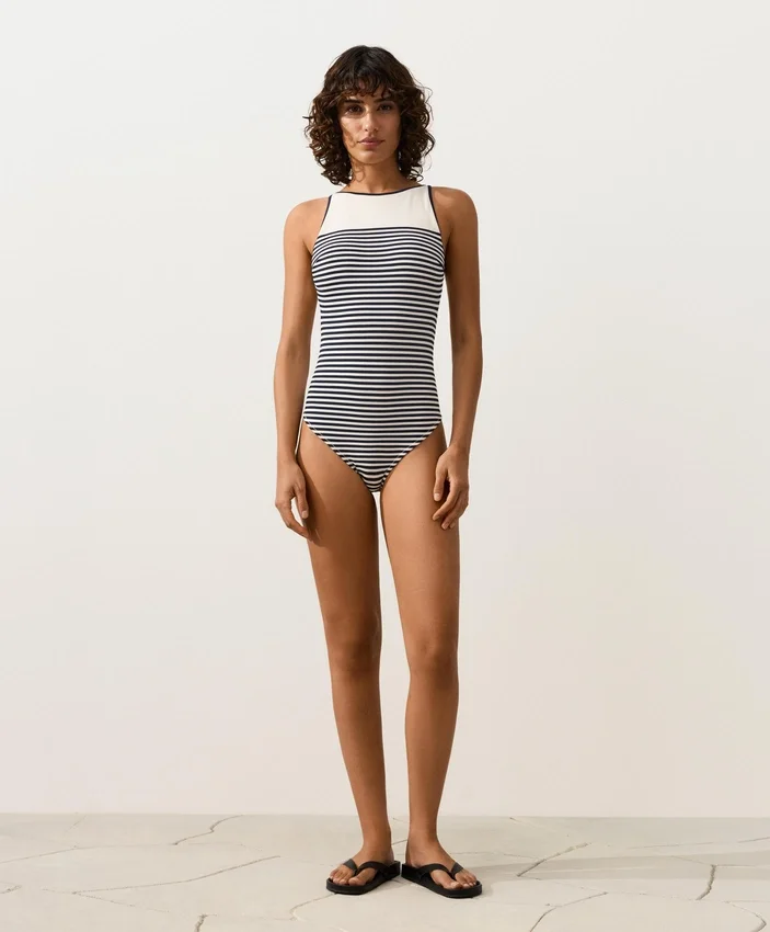 Bañador halter a rayas Bañador halter a rayas