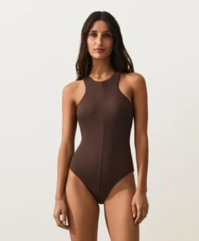 Bañador halter de canalé