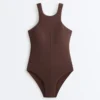Bañador halter de canalé Bañador halter de canalé