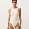 Bañador halter de ganchillo con textura de burbujas Bañador halter de ganchillo con textura de burbujas