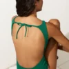Bañador halter de piqué Bañador halter de piqué
