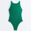 Bañador halter de piqué Bañador halter de piqué