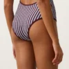 Bañador triangular con rayas texturizadas Bañador triangular con rayas texturizadas