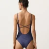 Bañador triangular de cuadros vichy Bañador triangular de cuadros vichy