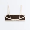 Bikini bandeau con ribete en contraste Bikini bandeau con ribete en contraste