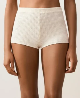 Bikini de talle alto con textura de burbujas