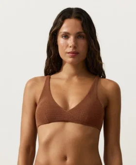 Bikini halter arrugado
