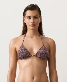 Bikini triangular con fruncido