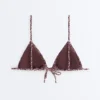 Bikini triangular con fruncido