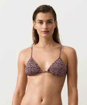 Bikini triangular con fruncido