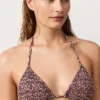 Bikini triangular con fruncido