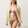 Bikini triangular con fruncido