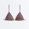 Bikini triangular con fruncido