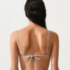 Bikini triangular con rayas texturizadas Bikini triangular con rayas texturizadas