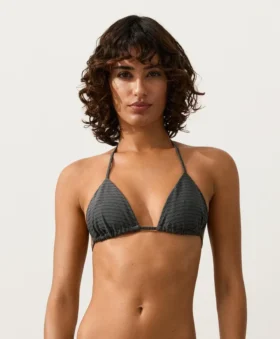 Bikinis triangulares de jacquard con efecto lavado