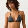 Bikinis triangulares de jacquard con efecto lavado Bikinis triangulares de jacquard con efecto lavado