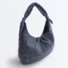 Bolso a rayas con nudo