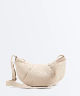 Bolso cruzado acolchado con textura