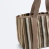 Bolso shopper a rayas