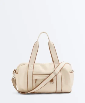 Bolso tipo boliche de lona