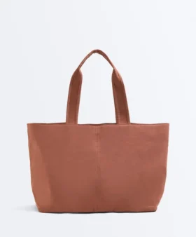 Bolso tipo shopper blando con cremallera